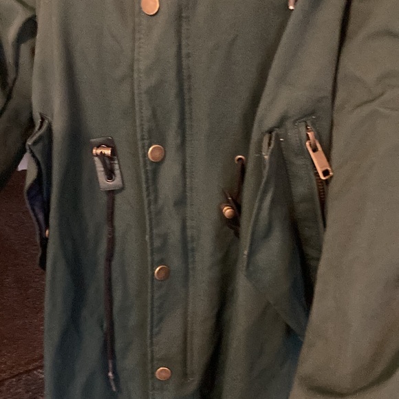 Zara grupo inditex dark green coat size M - Picture 3 of 16